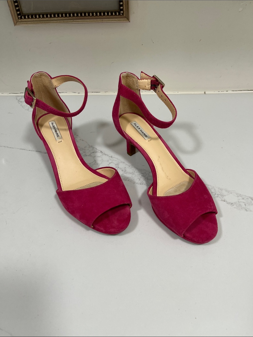 Alex Marie kitten heel peep toe